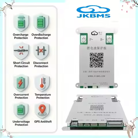 200A V19 JK-B2A8S20P Bluetooth Active Equalizing Current 2A 12V 24V 4S 8S 200A Li-ion lifepo4 batter