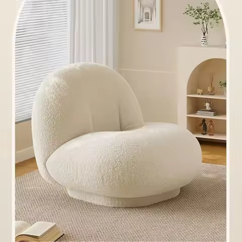 Lamb Velvet Sofa Chair Ins Style Lazy Sofa Chair Simple Homestay Single Leisure Chair Cloud Sofa Liv