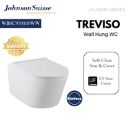 JOHNSON SUISSE TREVISO WBSC950160WW RIMLESS WALL HUNG WC SET