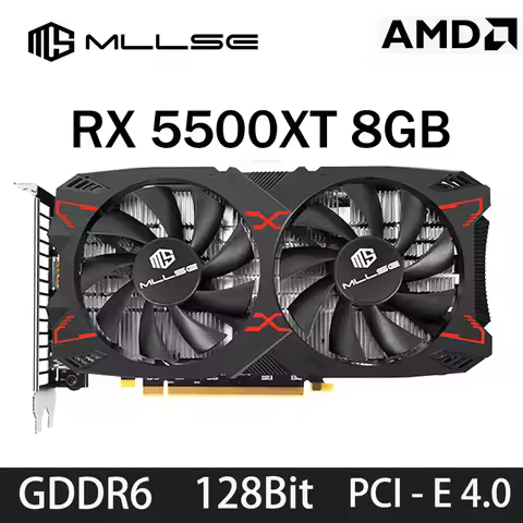 MLLSE AMD RX5500XT 8G Gaming Graphics Card 8GB 128Bit GDDR6 PCI-E 4.0×8 GPU Radeon rx5500xt 8gb game