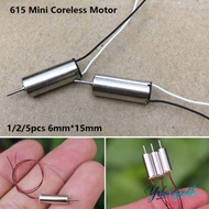 YRBWDYZDH 1/2/5pcs Coreless Motor, 615 Mini 615 Tiny Hollow Cup Engine Motor, 6mm*15mm High Speed DC