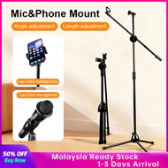 Tripod Mic Phone Stand Adjustable For Recording Live Kaki Mic Telefon Untuk Rakaman Kaki Mic For Rec