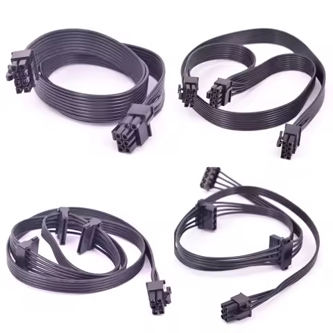 PCIe 6Pin 1 to 3 IDE SATA Cable GPU 8Pin to 2 Port 6+2pin for CORSAIR CS Series CS450M CS550M CS650M