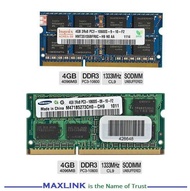 Laptop Ram 4GB DDR3 1333MHz PC3-10600 (MIX BRAND Samsung, Hynix Apacer Kingston) (Refurbished) (Warranty 6 Months)