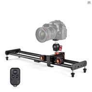 Andoer Camera Video Dolly Slider Kit with 3-wheel Auto Dolly Car 3 Speed Adjustable + 60cm/23.6in Tr