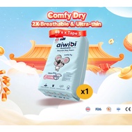 Aiwibi Baby Comfy Dry Diapers Tape & Pants S/M/L/XL/XXL1.Mildly Acidic Topsheet crafted from premium