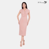 Đầm ôm cổ K Tuysi nữ IVY moda MS 48M8902