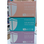 MEDICOS 4 PLY SURGICAL FACE MASK 50'S (COTTON CANDY/PEACH/SEA BLUE) (EXP:04/2026)