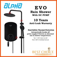 ( CDC & SG60 Voucher ) DC Pump Strong Alpha Instant Water heater EVO+rainshower Full BLACK Bathroom 