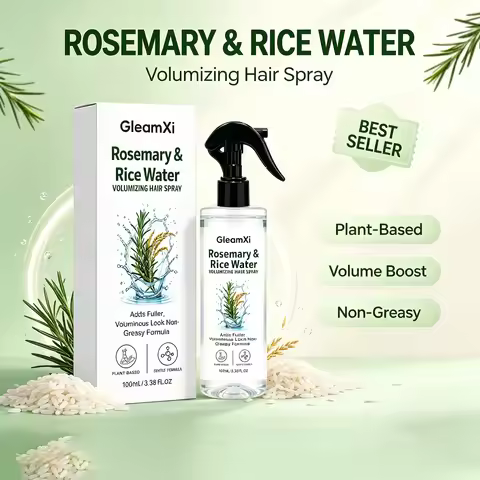 Rosemary & Rice Water Hair Spray Made with 100% Natural Extracts Lightweight Non-Greasy Formula For 