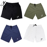 GYMSHARK Men Quick Drying Shorts Gym Sports Elastic Drawstring Short Pants with Pockets M-3XL Bermudas