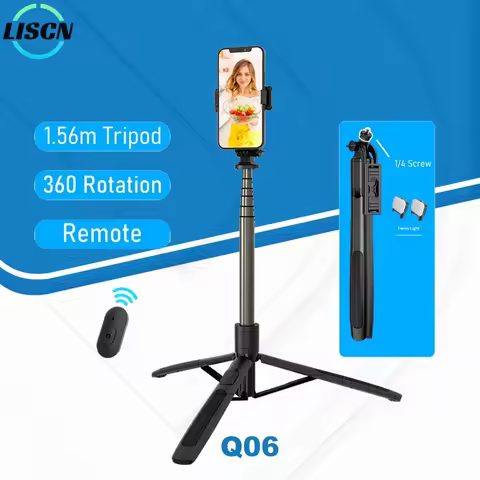 Q06 Selfie Stick Tripod 1.6m Retractable Selfie Stick with Wireless Remote Control for YouTube Video
