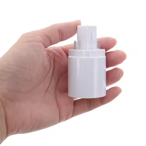 4Pcs G24d to E27 Light Bulb Adapter Converter 2 Pin Socket Holder for LED Halogen Filament Bulbs Stu