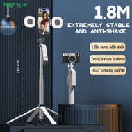 TNW S30 Tripod Selfie Stick 3-in-1 Kaki Empat Wayarles Kawalan Bluetooth 360° Pemegang Telefon Tripo