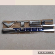 VTEC TURBO writing emblem for honda crv Turbo civic Turbo car sticker jdm accessories car