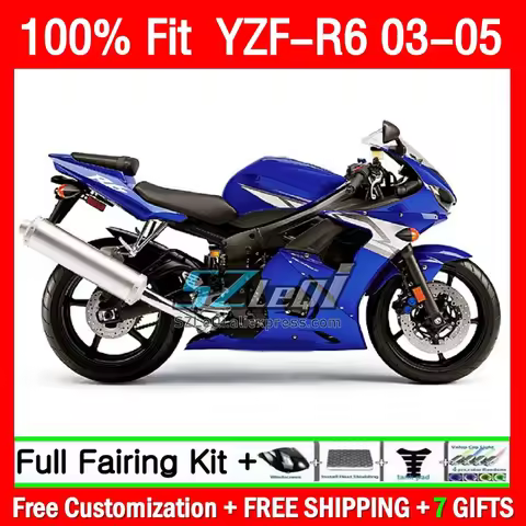 Injection Fairing For YAMAHA YZF-R6 stock blue YZF600 YZF R6 600 CC R 6 YZF-600 03 165Q1.81 YZFR6 20