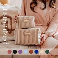 Personalized Velvet Cosmetic Bag, Customized Travel Toiletry Bag, Bridesmaid Gift, Women's Gift, Bir