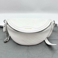 BALENCIAGA 白色拉鍊腰包24*15*6 98新配件塵袋