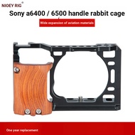 Laishengge Sony a6400 a6500 Camera Rabbit Cage Wooden Handle Kit Armor Micro Single Accessories 082