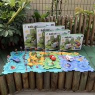 Kids Rail Car Puzzle Auto DIY Assembly Track Moving Car 4 Scene Available Puzzle Toy Entertainment