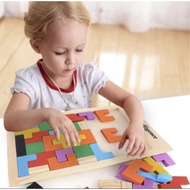 (Ma) Wooden tetris puzzle wooden puzzle wooden puzzle