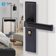 Black Silent Anti-theft Door Lock, Bedroom Door Handle Lock, Indoor Modern Solid Wood Panel Door Lock, Silent Lock