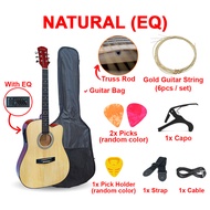 GROOV (G-41CEQ) 41 Inch EQ Pickup Acoustic Guitar Basswood Top Side & Back Cutaway | Gitar Akustik