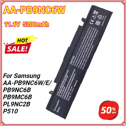 Laptop Battery for SamSung AA-PB9NC6B AA-PB9NS6B AA-PB9NC6W AA-PL9NC6W R428 R429 R468 NP300 RV509 R5