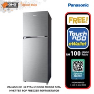 Panasonic NR-TV341BPSM 325L Inverter Energy Saving 2-Door Top Freezer Refrigerator - NRTV341BPSM