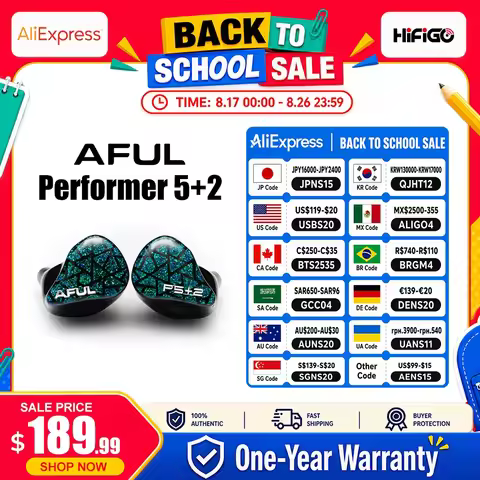 AFUL Performer 5+2 / Performer 7 2DD+4BA+1Micro Planar In Ear Monitor Earphones HiFi Wired Hybrid He
