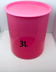 ready stock - Tupperware One touch canister pink - 3L