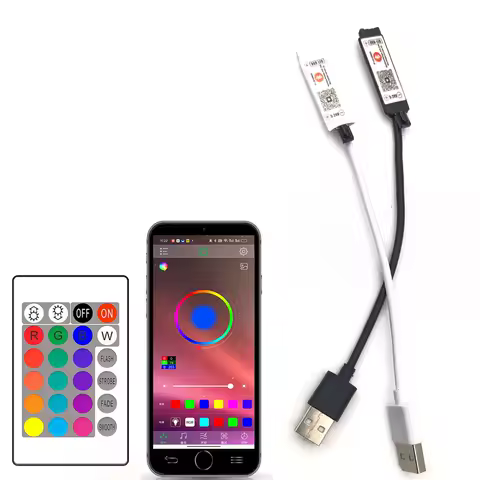 Led Controller LED Bluetooth-compatible RGB Controler LED Lights Controller mini Dimmer For DC5V 12V
