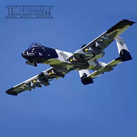 FMS RC Airplane 70mm A-10 A10 PNP Warthog V2 Ducted Fan EDF Jet Twin Engine With Gyro Retracts 6S Mo