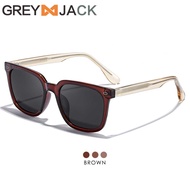 Grey Jack Kacamata Hitam Sunglasses Polarized Anti Silau UV400 Model Kotak TR90+Acetate Fashion Laki