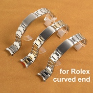 Stainless Steel Watch Strap for Rolex Water Ghost Band 18mm 19mm 20mm 21mm Replacement Metal Watch Bracelet Men Sport Wristband