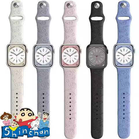 Crayon Shin-chan Strap for Apple Watch Ultra 2 49 46mm 42mm 44mm 40mm 45mm 41mm 38mm Bracelet for IW