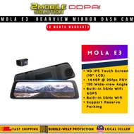 DDPAI Mola E3 Rearview Mirror Dash Cam [10" Inch Touch Screen | Dual Channels | Voice Reminder I  Bu