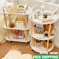 Free Shipping Ins round storage rack with pulleys multifunctional bedside table modern home decorati