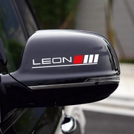2x Car Rearview Mirror sticker For Seat Leon Fr 5F Mk3 Mk2 Auto Accessories
