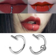 Lips Medical Rings Nose Fake Lip Ring Titanium Steel In Clip Mouth Clip Hoop Body Ring Septum O9t4