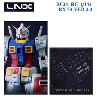 WATER DECAL [LNX] RG01 RX 78 2.0 GUNDAM RG 1/144 SLIDE 01