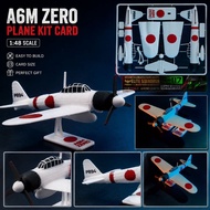 A6M Zero Fighter Plane Kit Card Japanese Fighter Plane Assembly Model