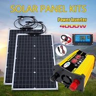 4000w solar panel with power inverter 12v-110v/220v solar panel inverter kit  home and outdoor campi