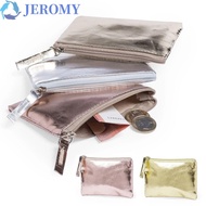 JEROMY Zipper Coin Purse, Korean Style Wallet Bright PU Coin Purse, Simple Coin Purse Earphone Pouch Cosmetic Bag Small Item Bag Men