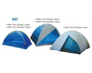 [Ready Stock] Tent Camping 4/6/8 People Rumah Khemah 4/6/8 orang Single/Double Layer/ Automatic Camp