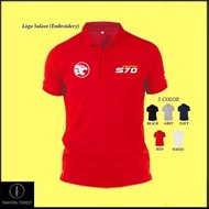 Microfiber Dry Fit Quick dry Jersi Jersey Polo T Shirt Logo Sulam Embroidery Proton S70 1.5T Execut