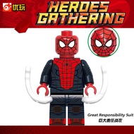 Marvel Avengers G0151 Huge Responsibility Suit Spider-Man Third Party Assembled Building Block Minif