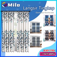 Langsir Tingkap Murah, Curtain Semi Blackout, Hook & Rod 2in1 Type, Langsir Sliding Door, Langsir Pi