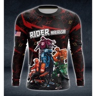 Group fashion 2025 Sublimation Baju Rider Malaysia Grab Lalamove FoodPanda - Autumn Trendy Long Slee