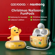 【GOOJODOQ x Nailoong】TWS Bluetooth Earphone Case Merry Christmas Transparent Earphone Case for J201